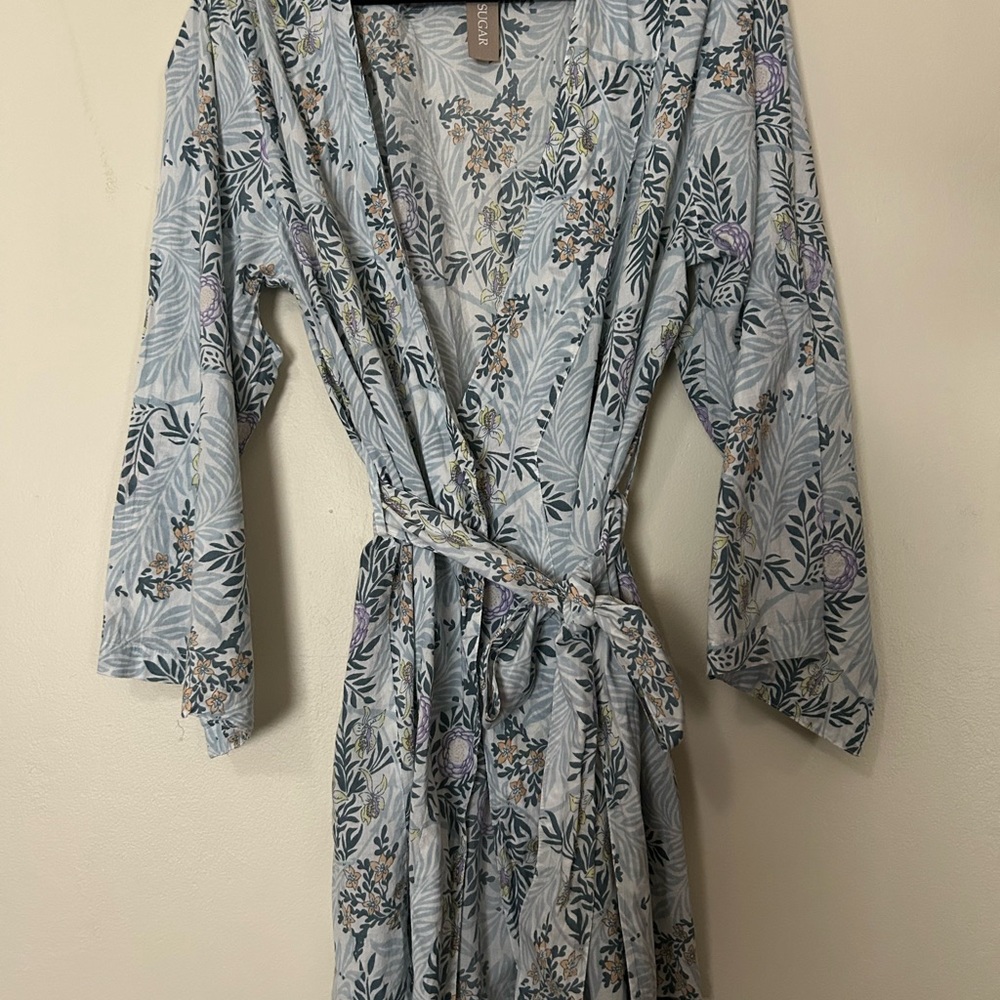 Plum pretty sugar light cotton short robe size L or XL swim cover